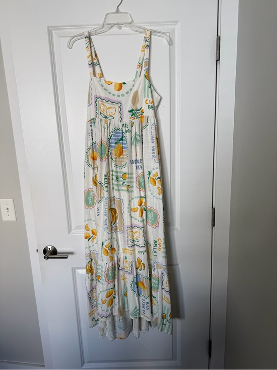 T.J.Maxx Dresses & Skirts - T.J.Maxx White Maxi Dress with Yellow Lemon Print